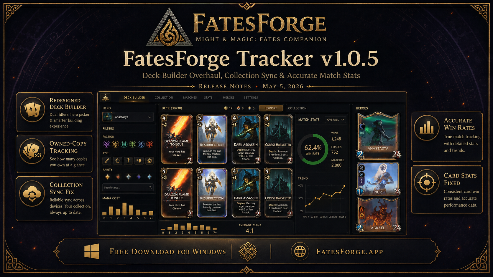 FatesForge Tracker v1.0.5 Update - May 2026 release notes