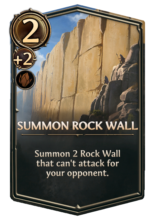 Summon Rock Wall, Spell card in Might & Magic Fates