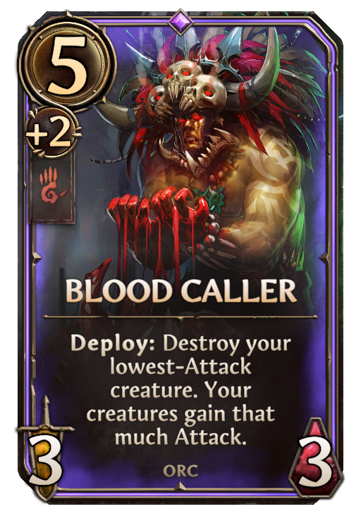 Blood Caller, Stronghold Unit card in Might & Magic Fates