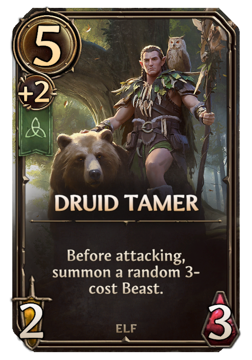 Druid Tamer, Sylvan Unit card in Might & Magic Fates