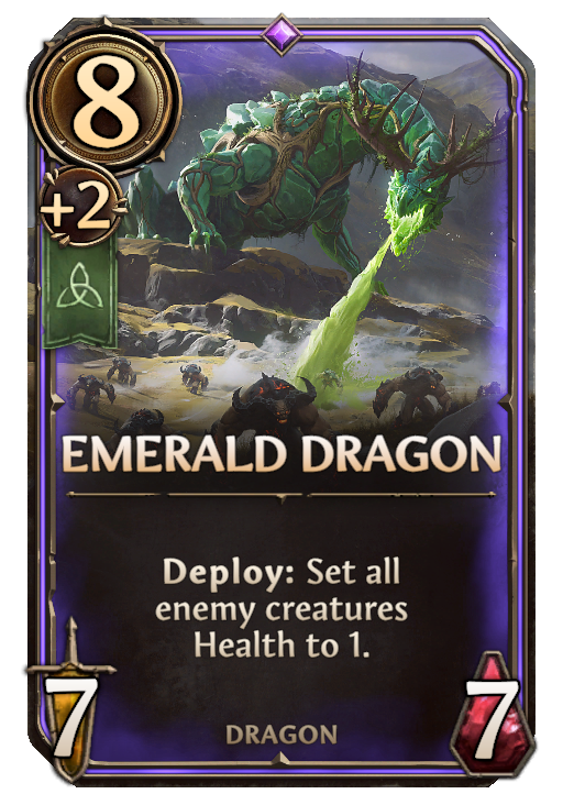 Emerald Dragon, Sylvan Unit card in Might & Magic The Card Game
