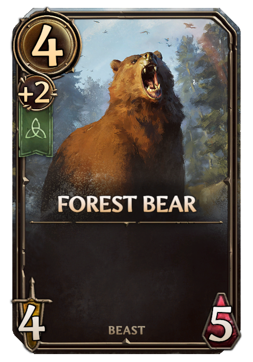 Forest Bear, Sylvan Unit card in Might & Magic Fates