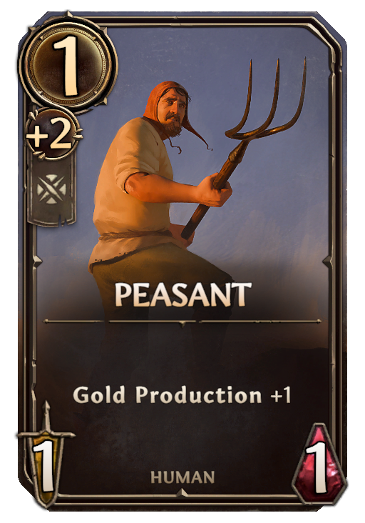 Peasant, Haven Unit card in Might & Magic Fates