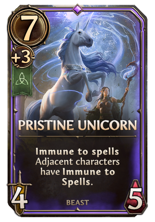 Pristine Unicorn, Sylvan Unit card in Might & Magic Fates