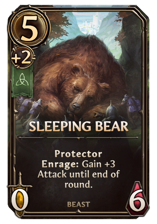 Sleeping Bear, Sylvan Unit card in Might & Magic Fates