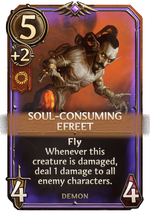 Soul-Consuming Efreet, Inferno Unit card in Might & Magic Fates
