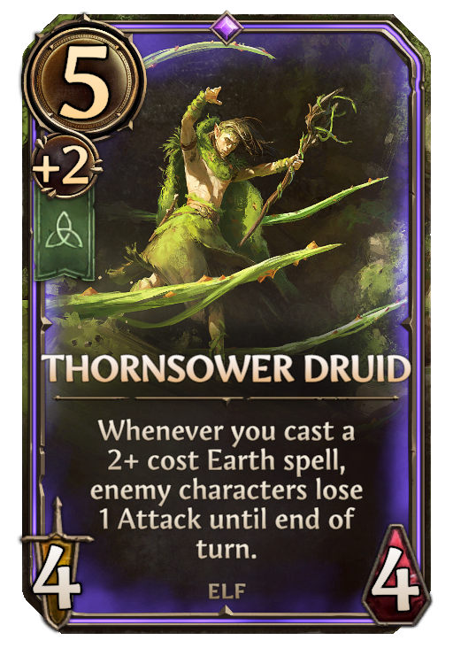Thornsower Druid, Sylvan Unit card in Might & Magic Fates